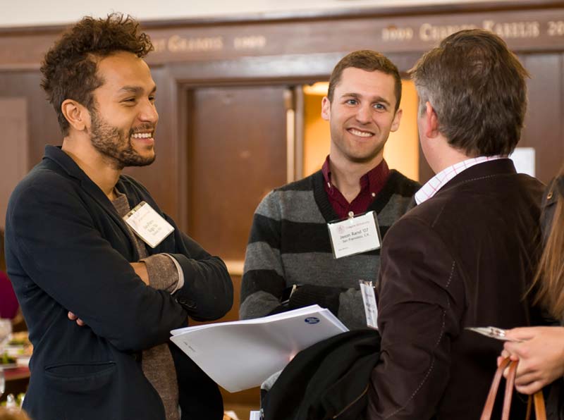 Sian-Pierre Regis of Swagger New York (left) and Jason Rand, Ning & Glam Media. ©2012 Colgate University / Andrew M. Daddio. ©2012 Colgate University / Andrew M. Daddio.