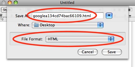 Verifying your network for Google Webmaster Tools 2